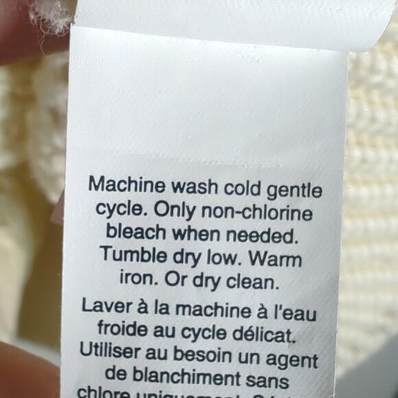 Gap Men's Fishermans Sweater Cable Knit Cotton Cream Chunky Cozy Grandpa XXL - Picture 9 of 10